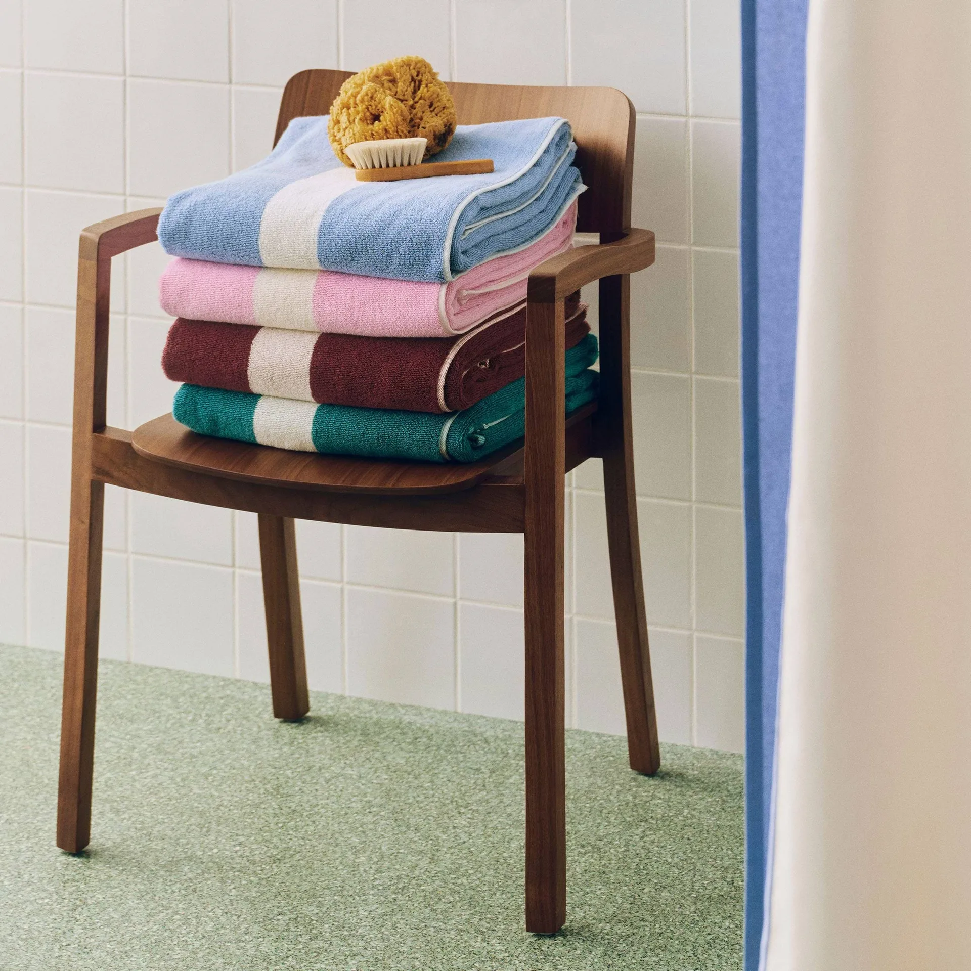 Stripe towel, Burgundy, 100x150 cm HAY