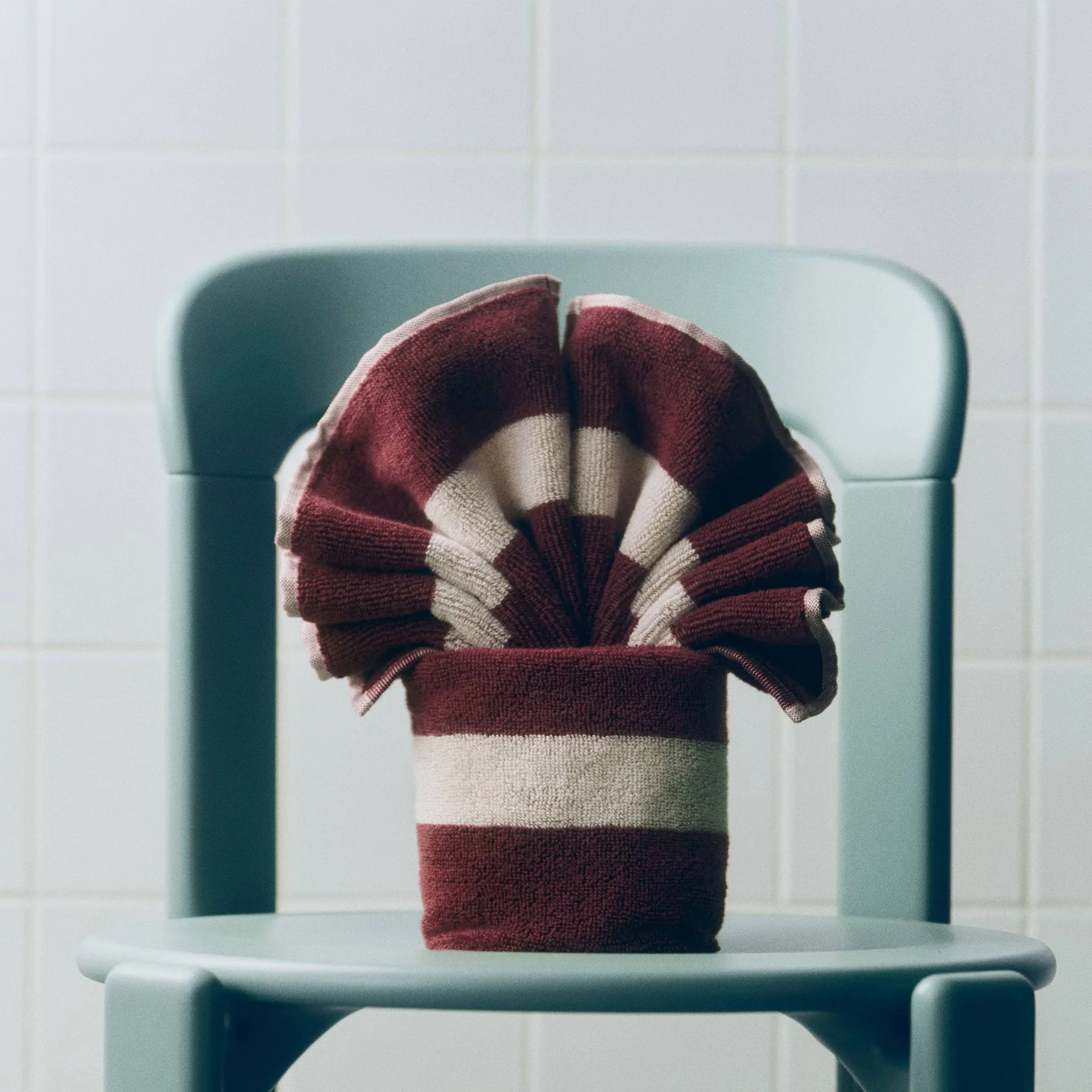 Stripe towel, Burgundy, 40x60 cm HAY