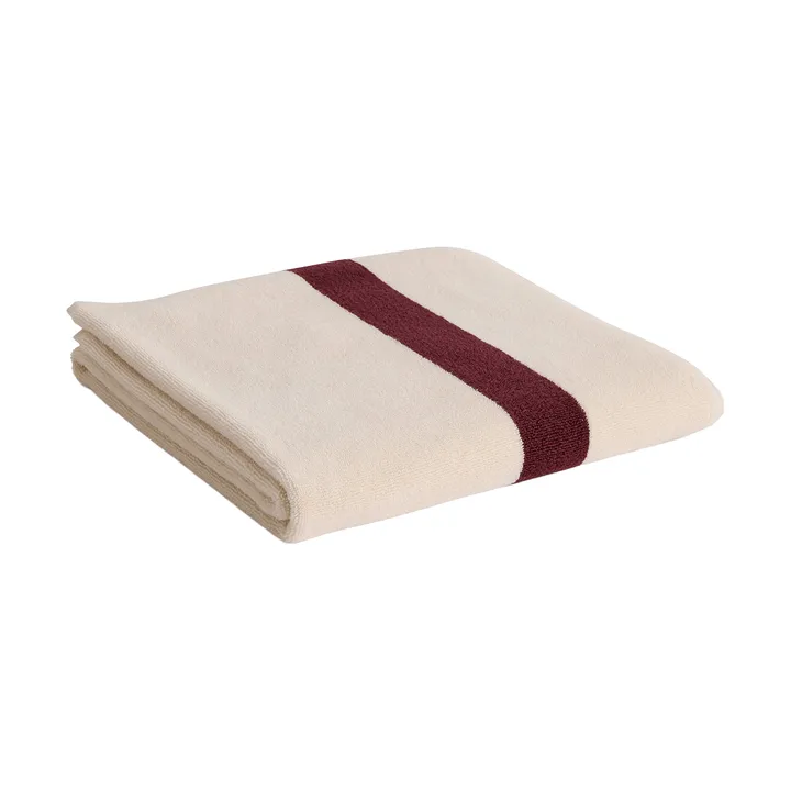 Stripe towel - Burgundy, 70x140 cm - HAY