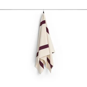 Stripe towel - Burgundy, 70x140 cm - HAY