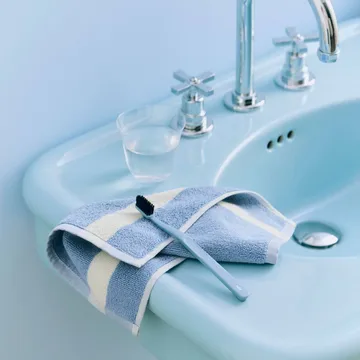 Stripe towel - Dusty blue, 30x30 cm - HAY
