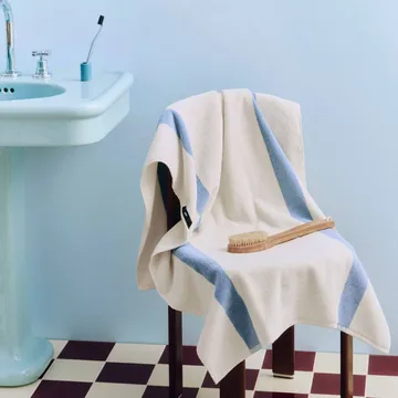 Stripe towel - Dusty blue, 70x140 cm - HAY