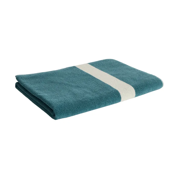 Stripe towel - Petrol blue, 100x150 cm - HAY