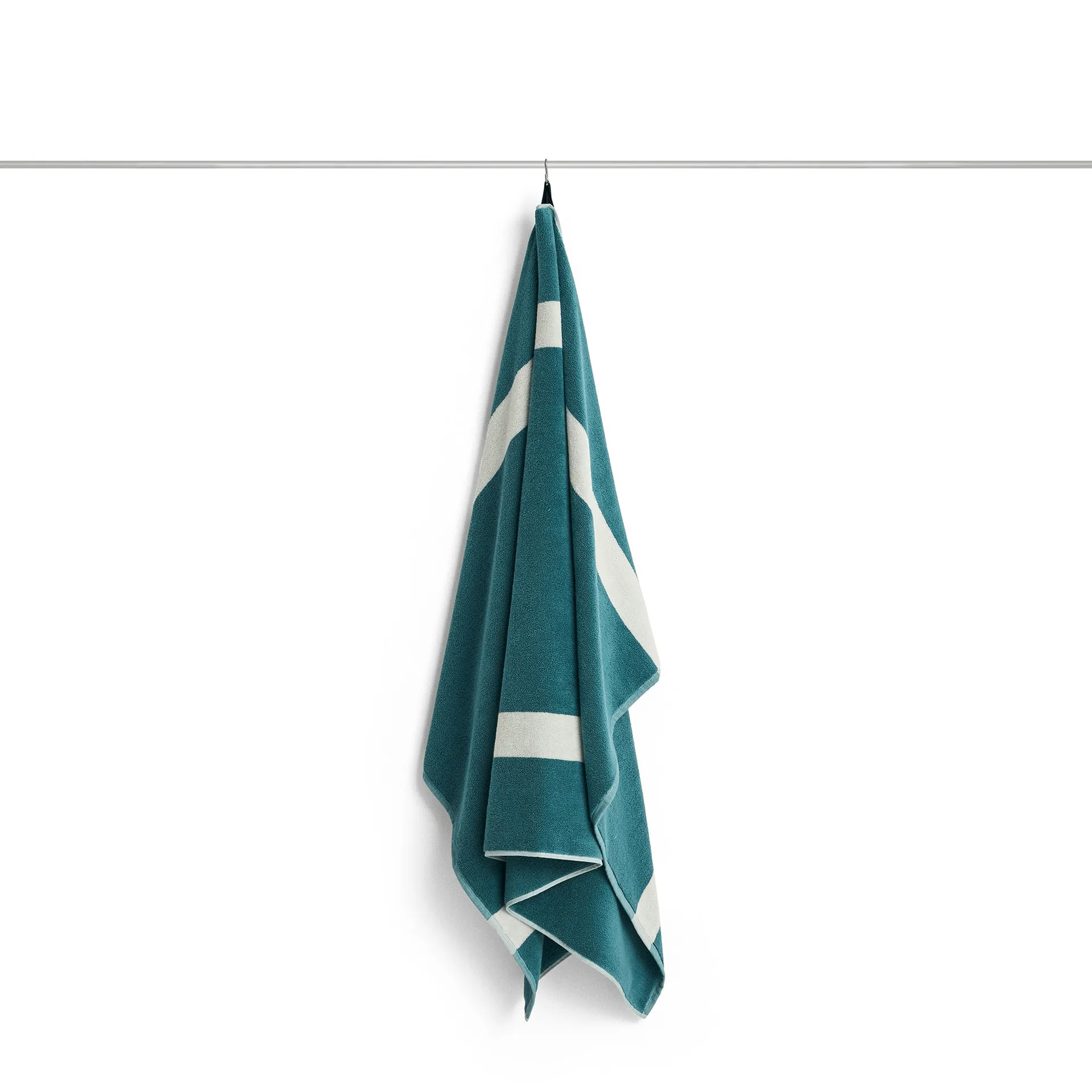 Stripe towel, Petrol blue, 100x150 cm HAY