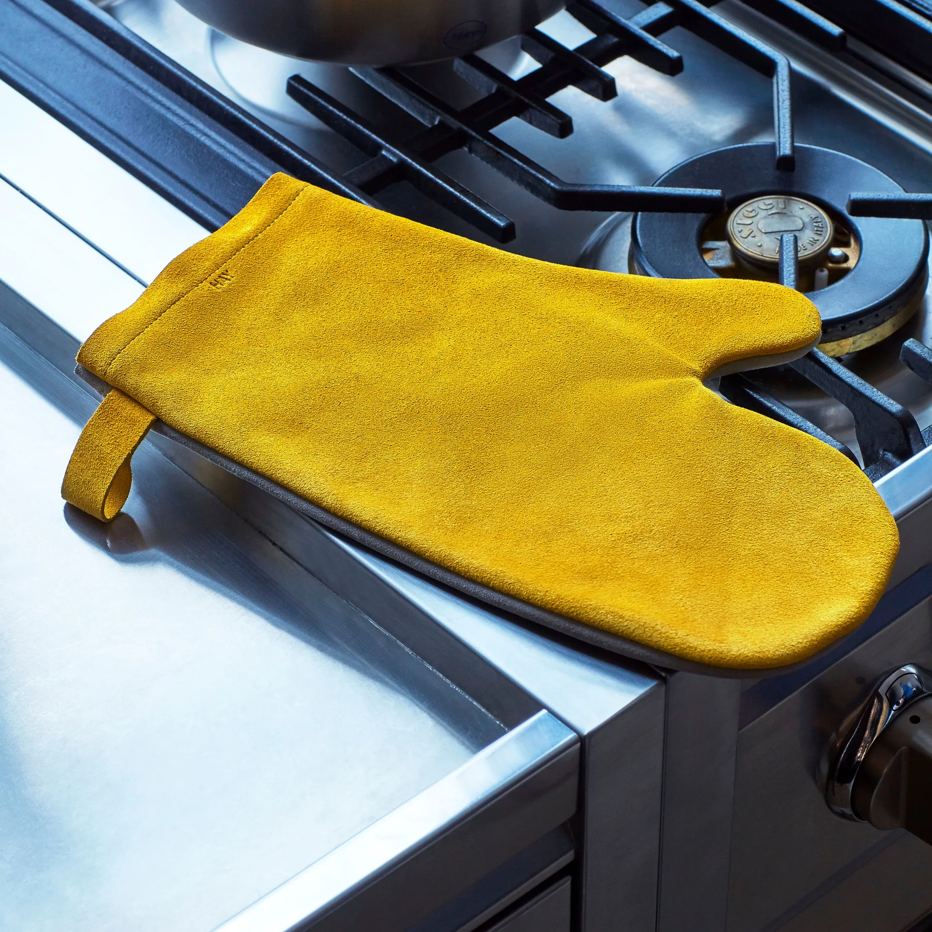 Suede oven glove, yellow HAY
