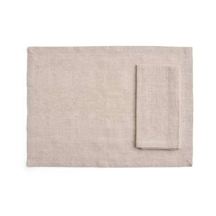 Tavolo placemat/napkin 4-pack - Soft beige - HAY
