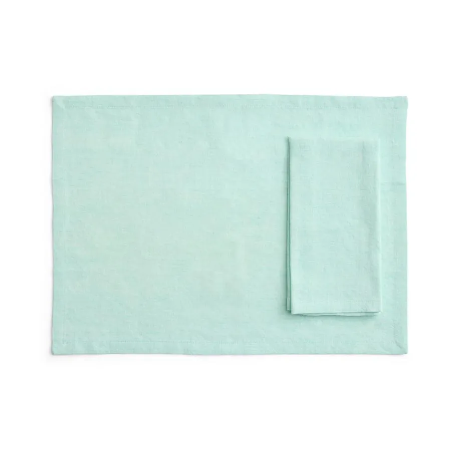 Tavolo placemat/napkin 4-pack, Soft mint HAY
