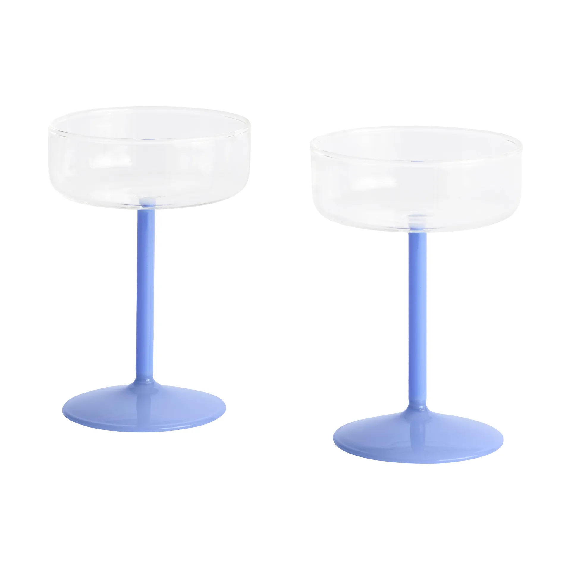 Tint coupe glasses 20 cl 2-pack, Clear-jade light blue HAY