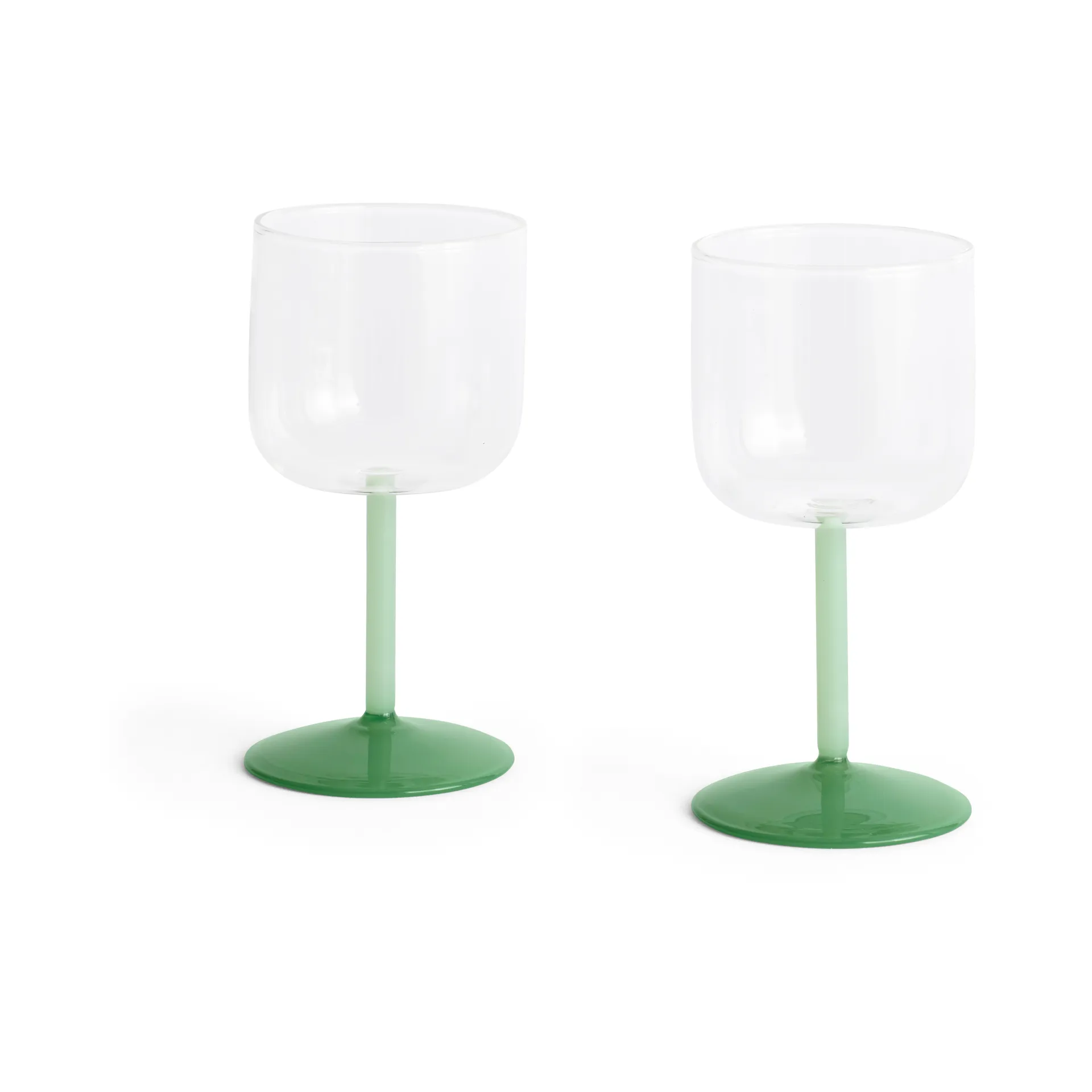 Tint wine glass 25 cl 2-pack, Clear-jade light green-jade dark green HAY