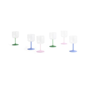 Tint wine glass 25 cl 2-pack - Pink-yellow - HAY