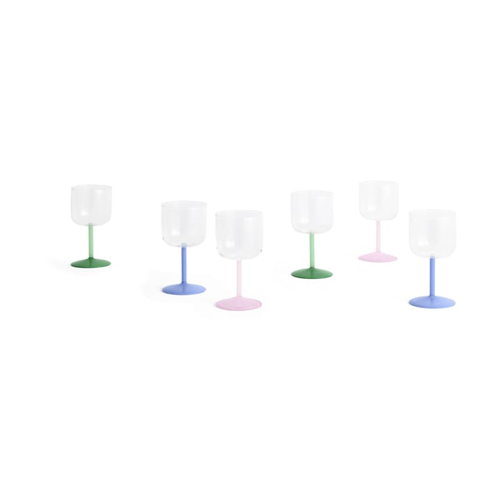 Tint wine glass 25 cl 2-pack, Pink-yellow HAY