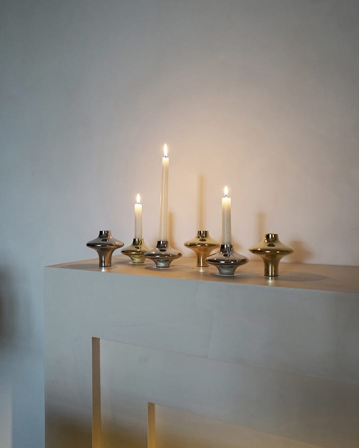 Doublet no. 01 small candlestick, Brass Hein Studio