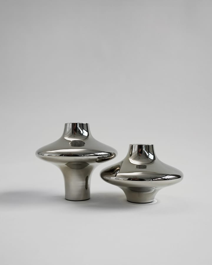 Doublet no. 02 s large candlestick, Chrome Hein Studio