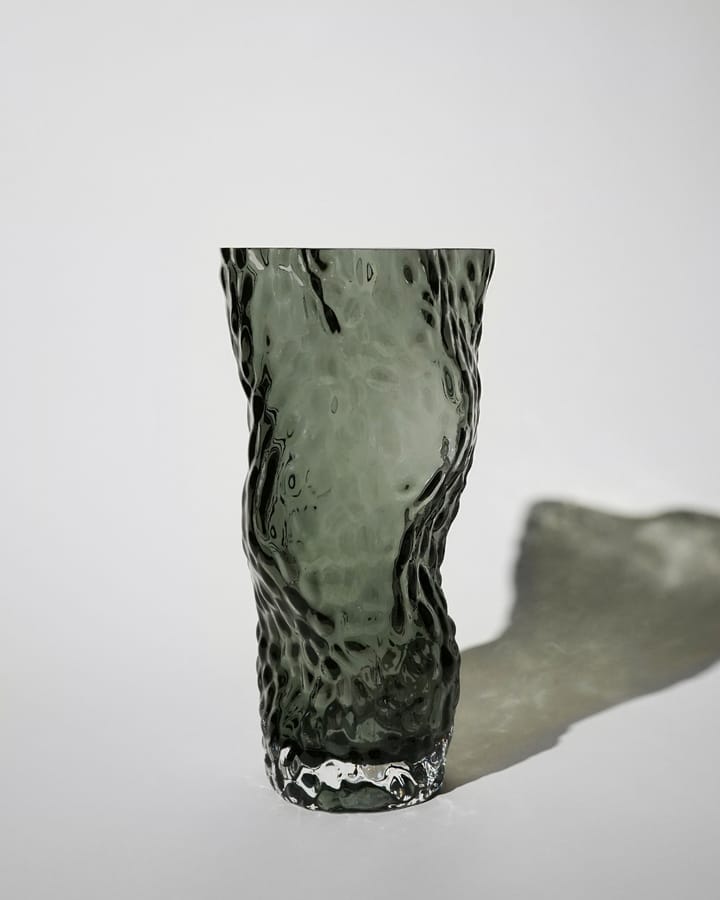 Ostrea Rock glass vase 30 cm, Midnight blue Hein Studio