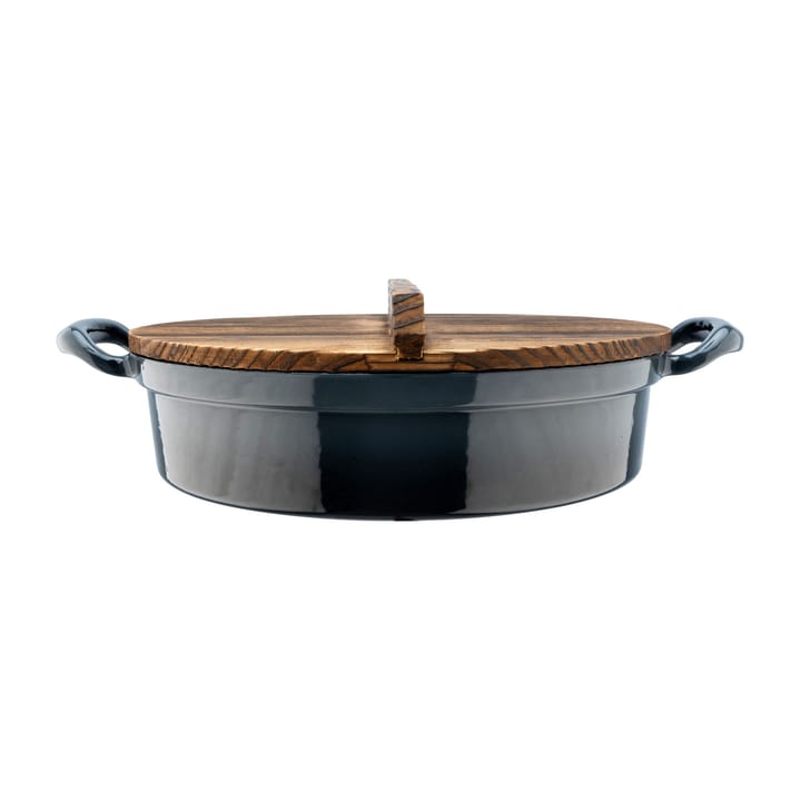 Cast iron casserole dish with wooden lid, Ø30 cm Heirol