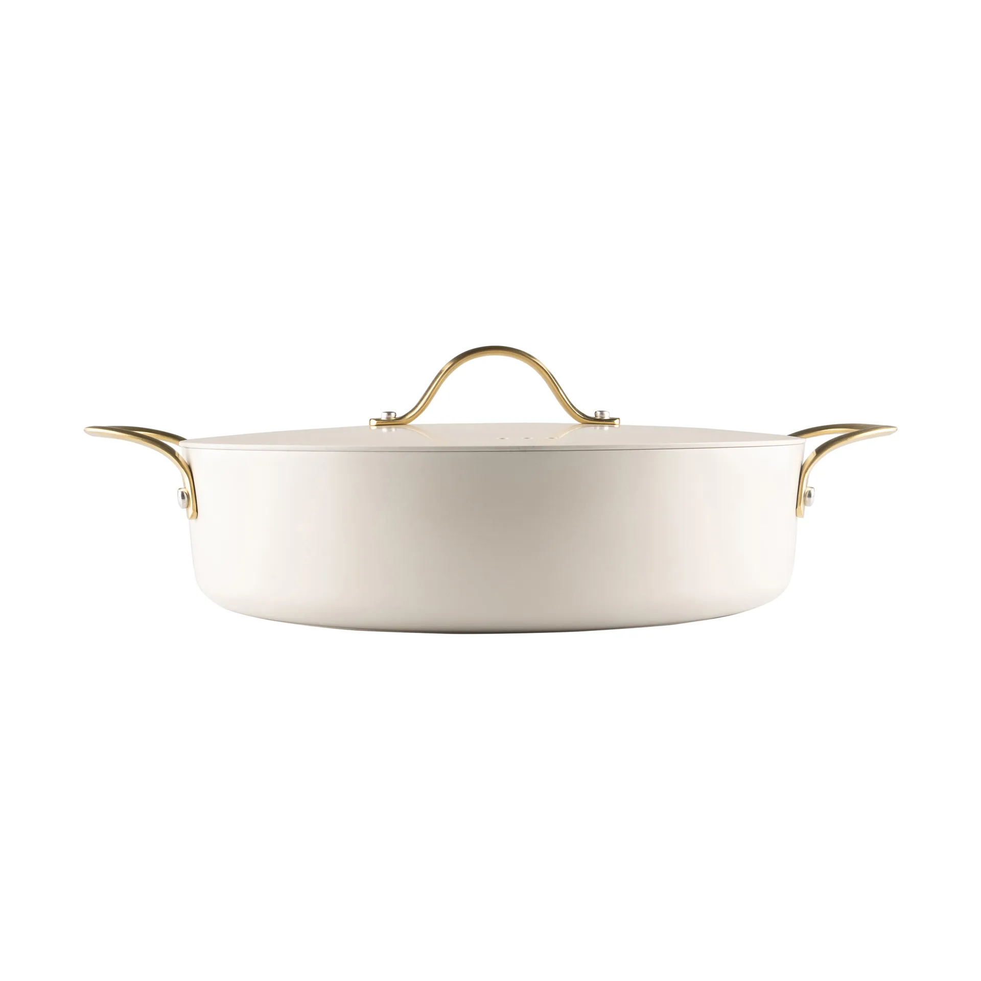 Heirol Royal Pearl pot with lid Ø28 cm, White-gold Heirol