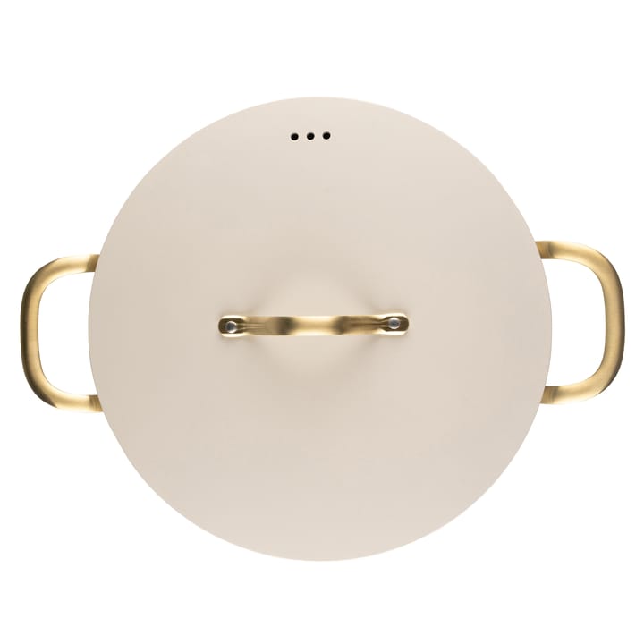 Heirol Royal Pearl pot with lid Ø28 cm, White-gold Heirol
