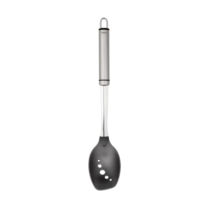 Heirol Steely perforated serving spoon nylon head - Black-stainless steel - Heirol