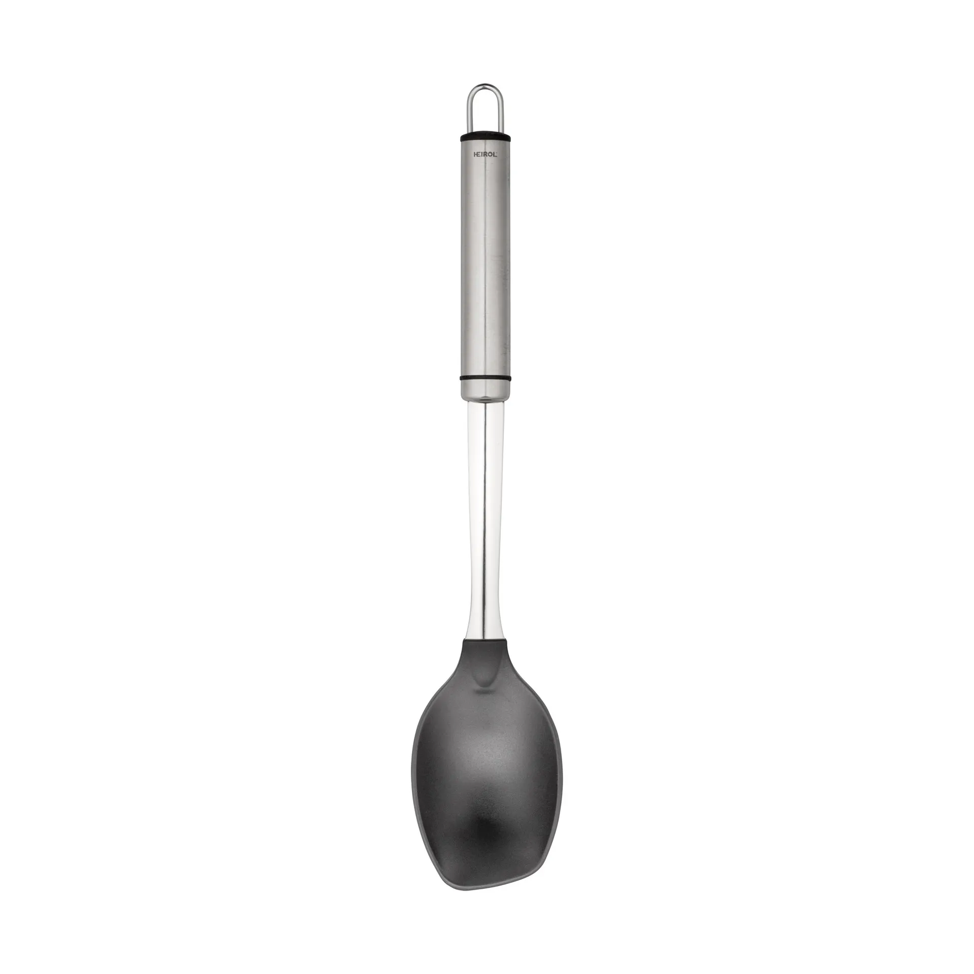 Heirol Steely serving spoon nylon head, Black-stainless steel Heirol