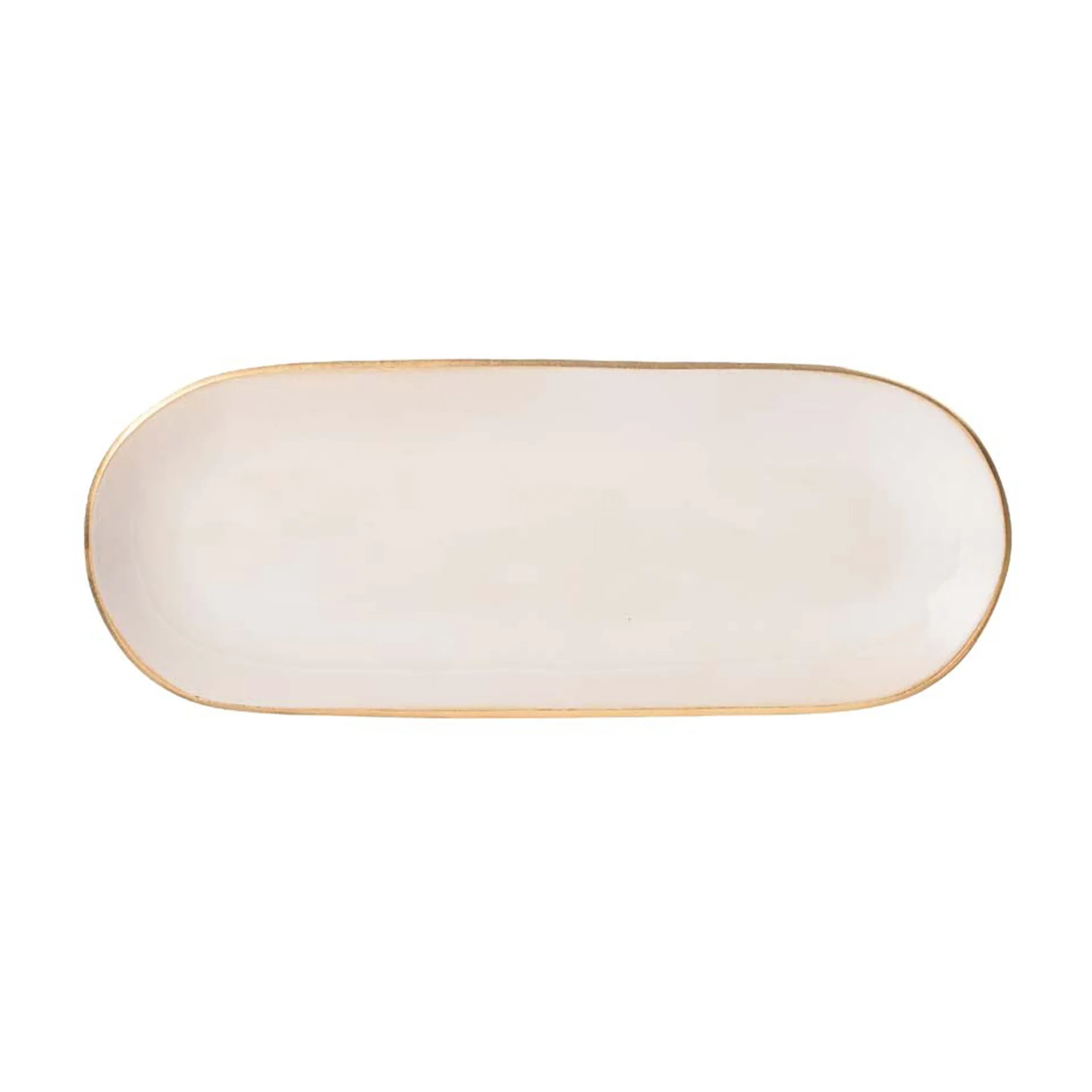 Heirol x Nosse Edge serving plate 12.2x30 cm, Gold Heirol