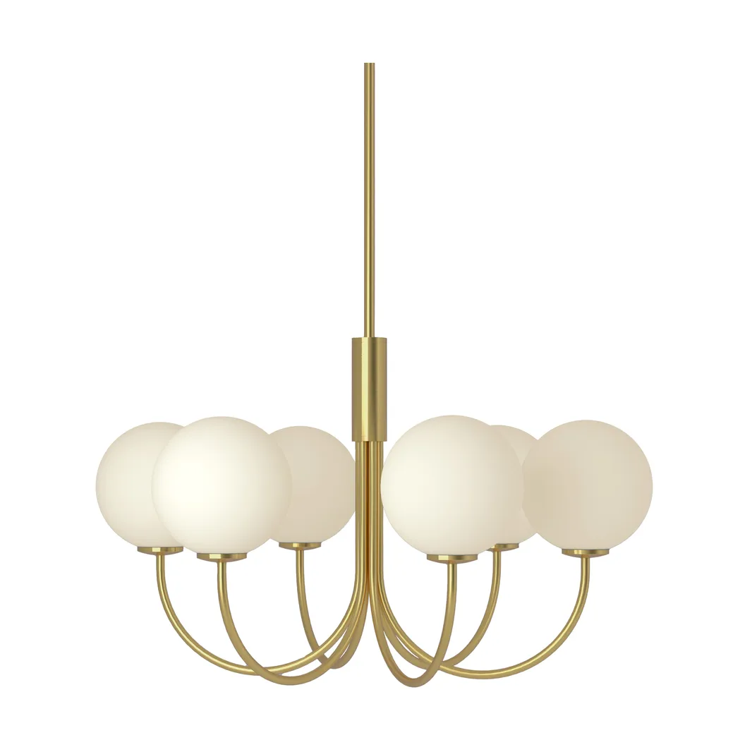 Ballon Chandelier, Satin brass, Ø60 cm Herstal