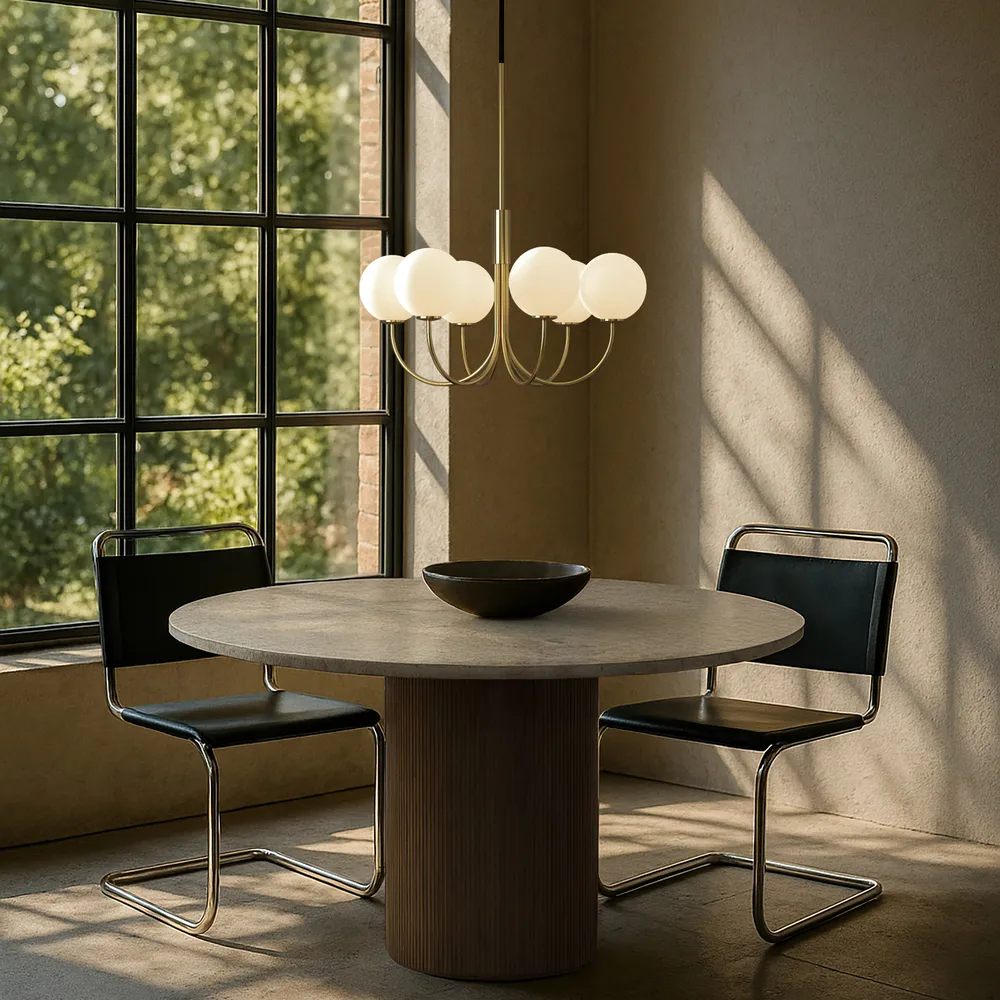 Ballon Chandelier, Satin brass, Ø60 cm Herstal