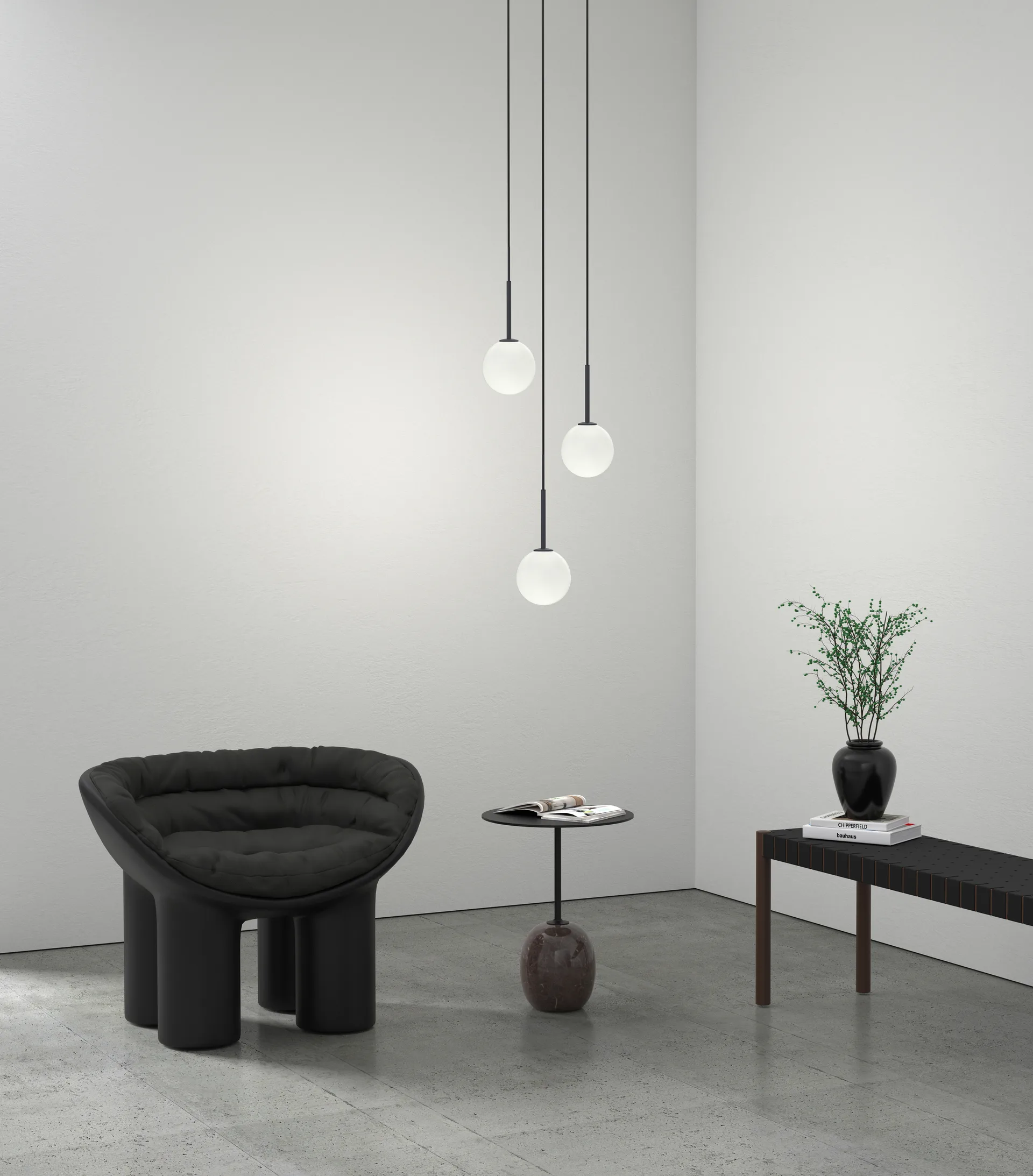 Ballon pendant, Matte black Herstal