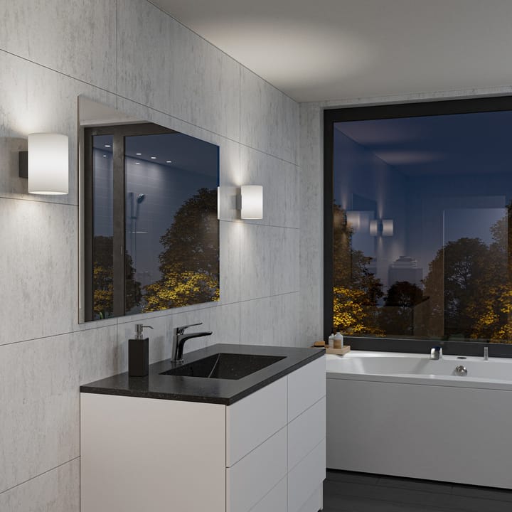 Evoke wall lamp large, Anthracite-opal glass Herstal