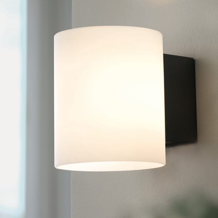 Evoke wall lamp large, anthracite-white glass Herstal