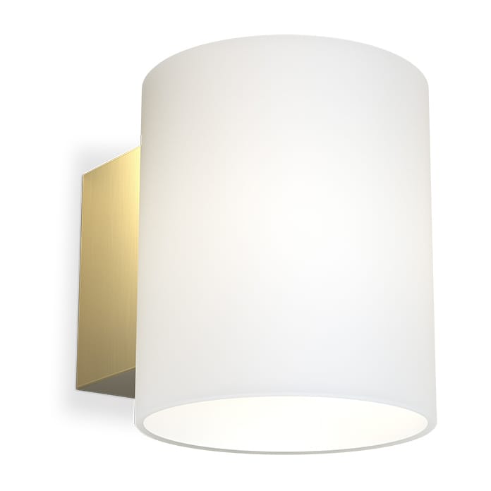 Evoke wall lamp small, Satin brass-white glass Herstal