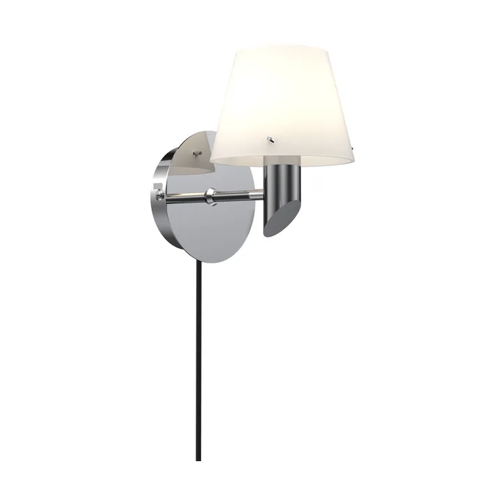 Gil wall lamp - Chrome–opal glass - Herstal