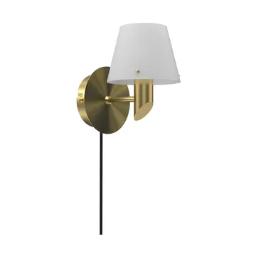 Gil wall lamp - Satin brass-opal glass - Herstal