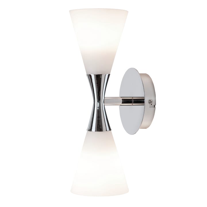 Harlekin duo wall lamp - chrome-white - Herstal