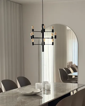 Manola 12 chandelier - black - Herstal
