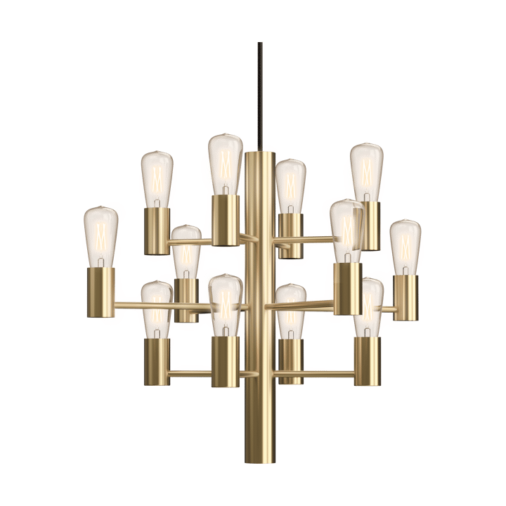 Manola Mini 12 chandelier - Satin-brass - Herstal