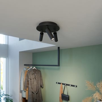 Pipeline spotlight rund 3 - Matte black - Herstal