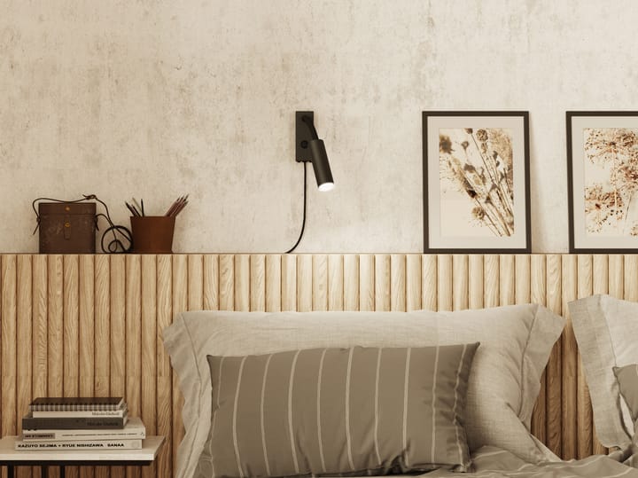 Pipeline wall lamp, Matte black, flex Herstal