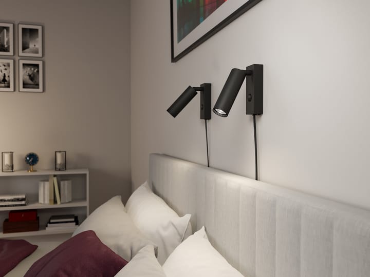 Pipeline wall lamp, Matte black Herstal