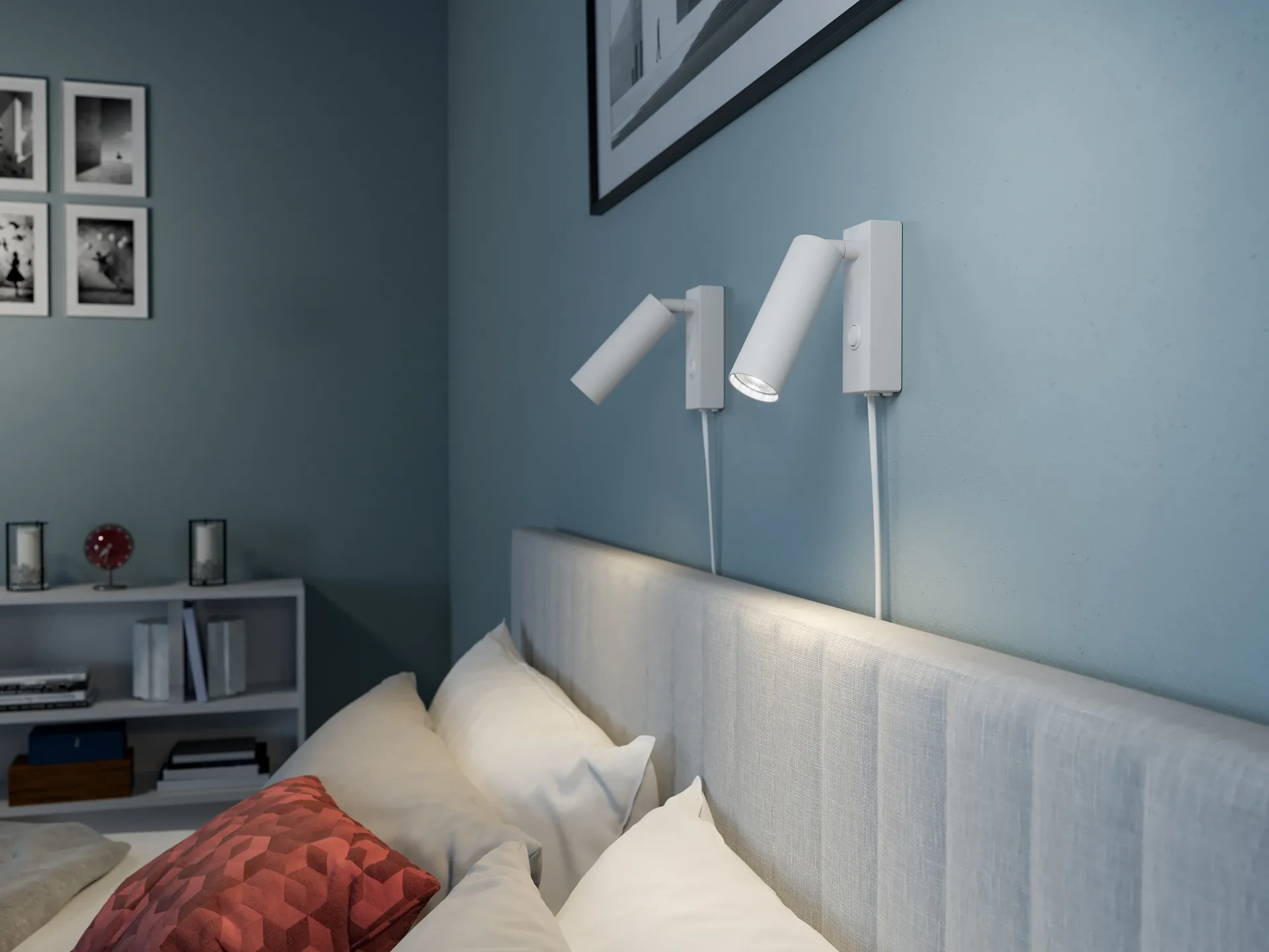Pipeline wall lamp, Matte white Herstal