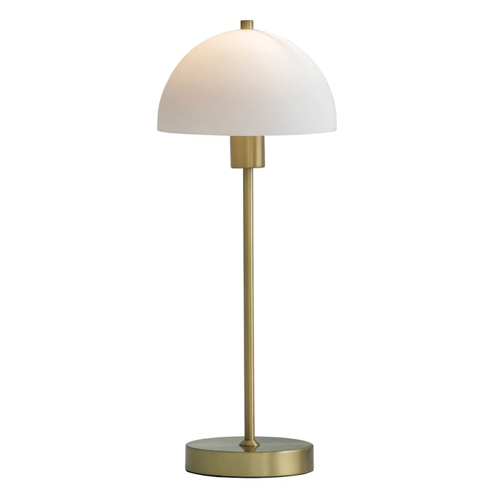 Vienda table lamp, brass-white Herstal