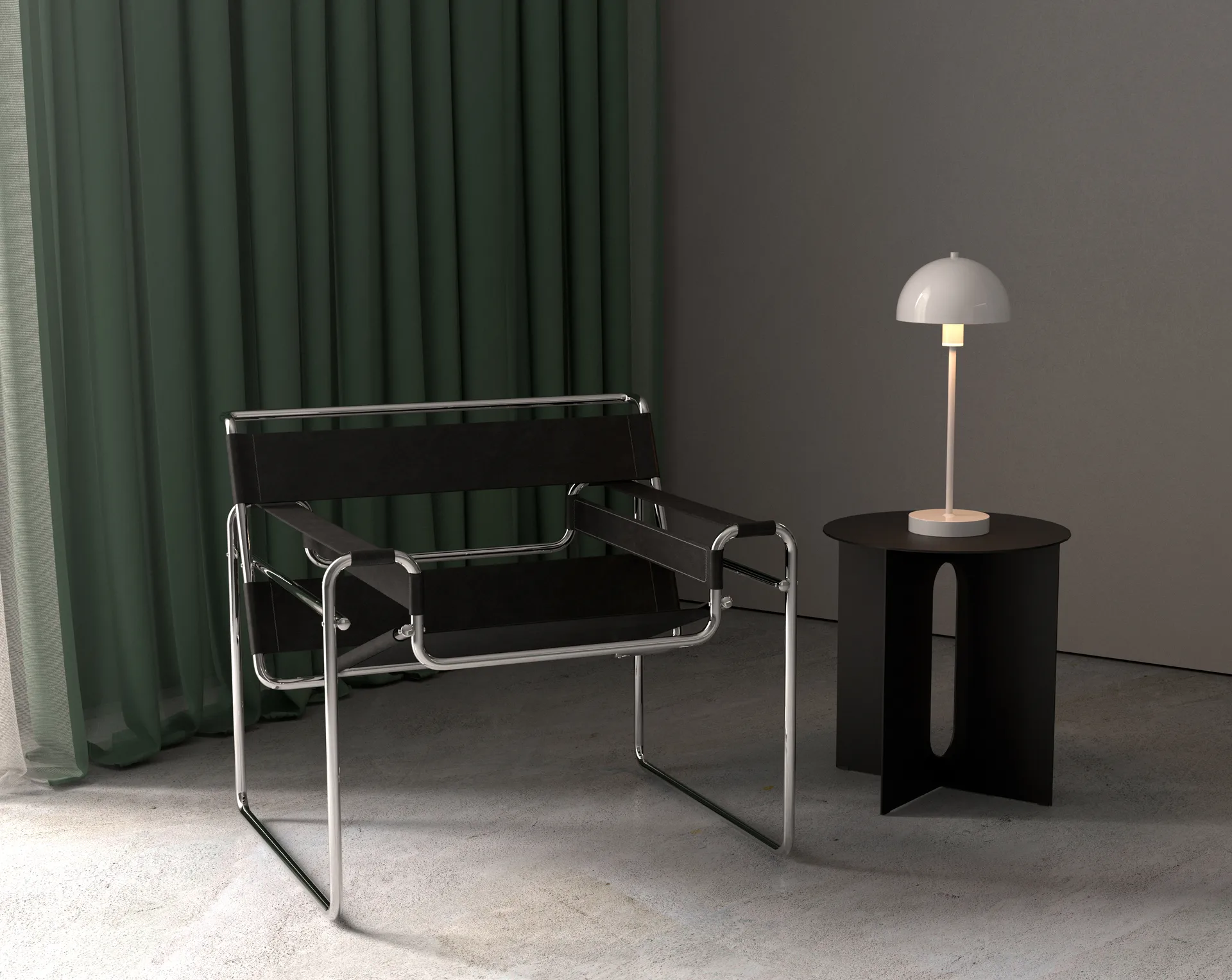 Vienda table lamp, Putty grey Herstal