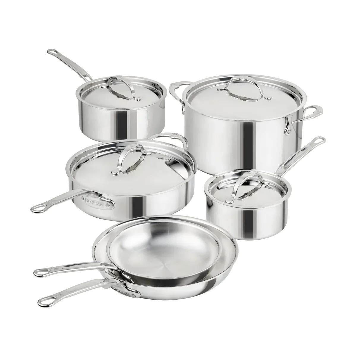 Hestan ProBond Luxe pot and frying pan set, Stainless steel, 10 pieces Hestan