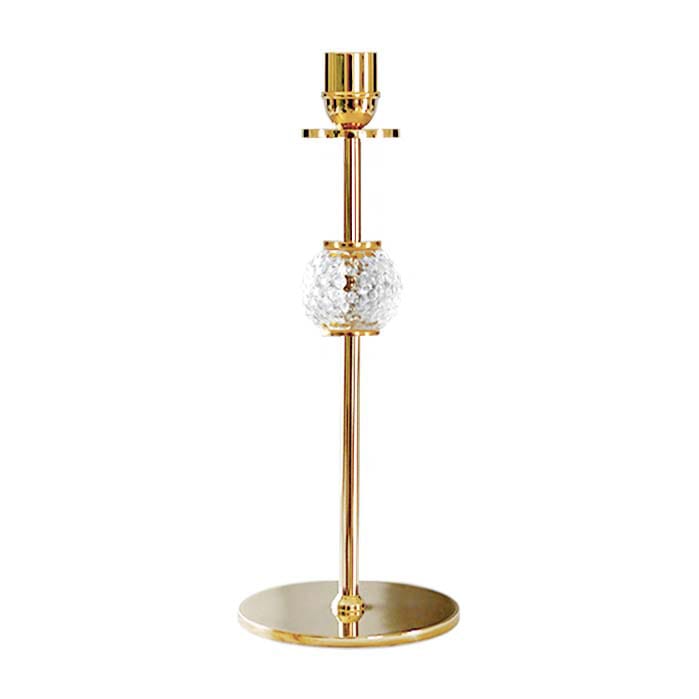 Alba candle sticks 30 cm, Solid brass and glass Hilke Collection