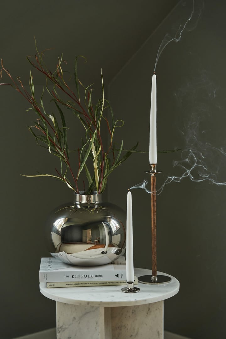 Alto Basso candle sticks, Nickel-plated brass Hilke Collection