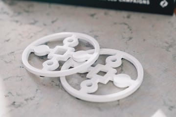 Anima Gemella coaster 4-pack - White - Hilke Collection
