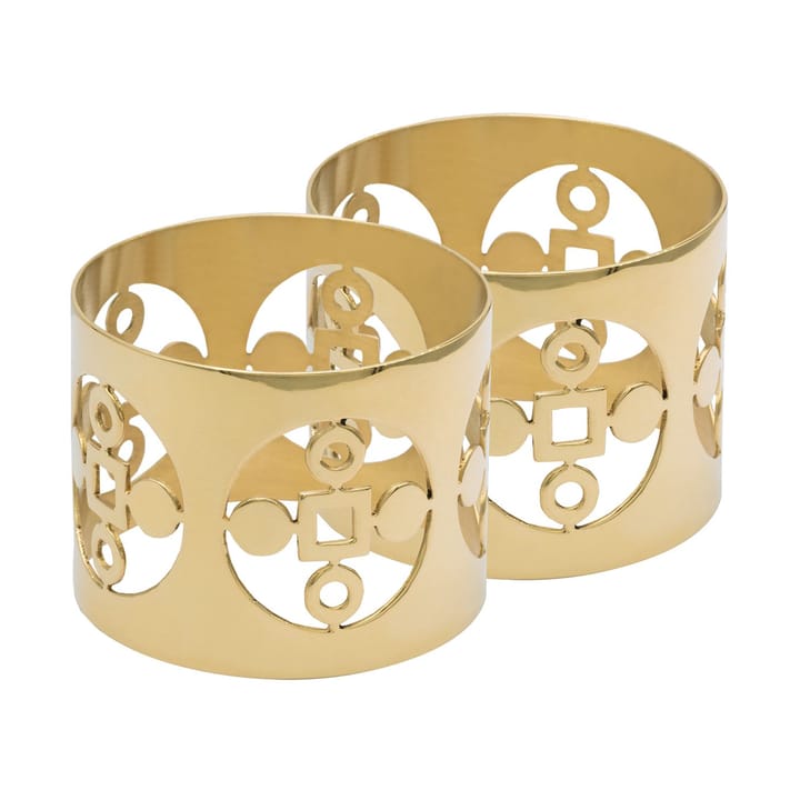 Anima Gemella napkin ring 2-pack, Brass Hilke Collection