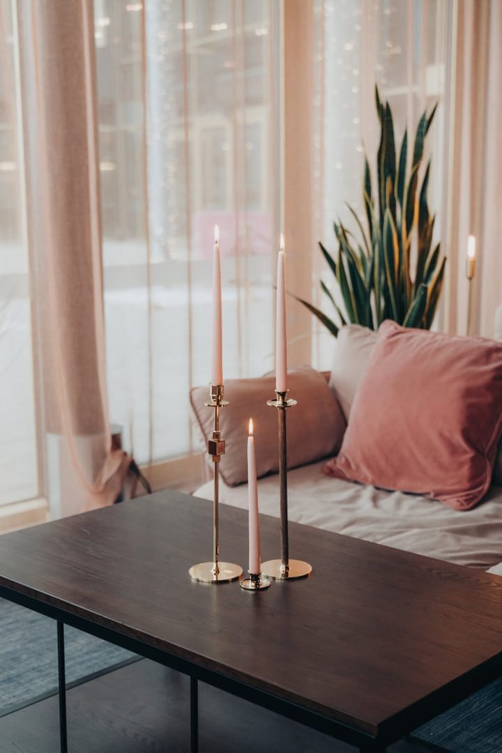 Como candle sticks 40 cm, Solid brass Hilke Collection