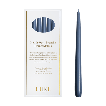 Herrgårdsljus candles 30 cm 6-pack  - Blue-grey - Hilke Collection