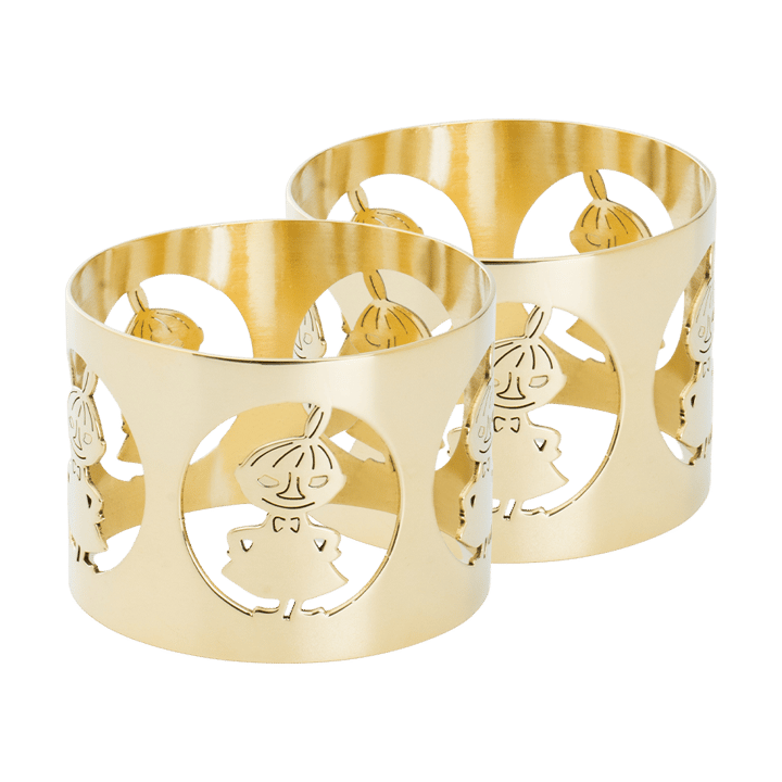Hilke X Moomin napkin ring Little My 2-pack - Brass - Hilke Collection
