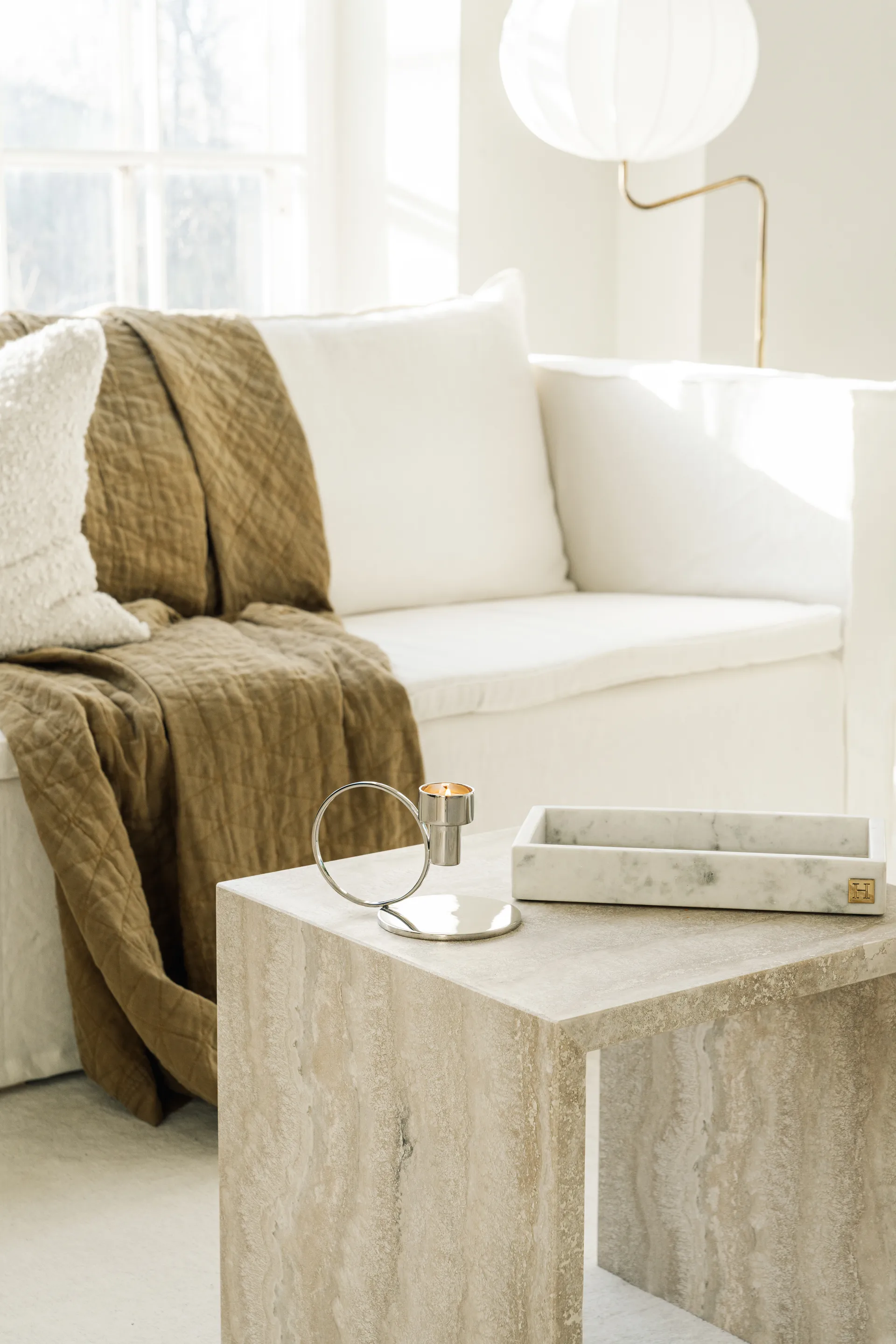 Insieme candle sticks, Nickel-plated brass Hilke Collection